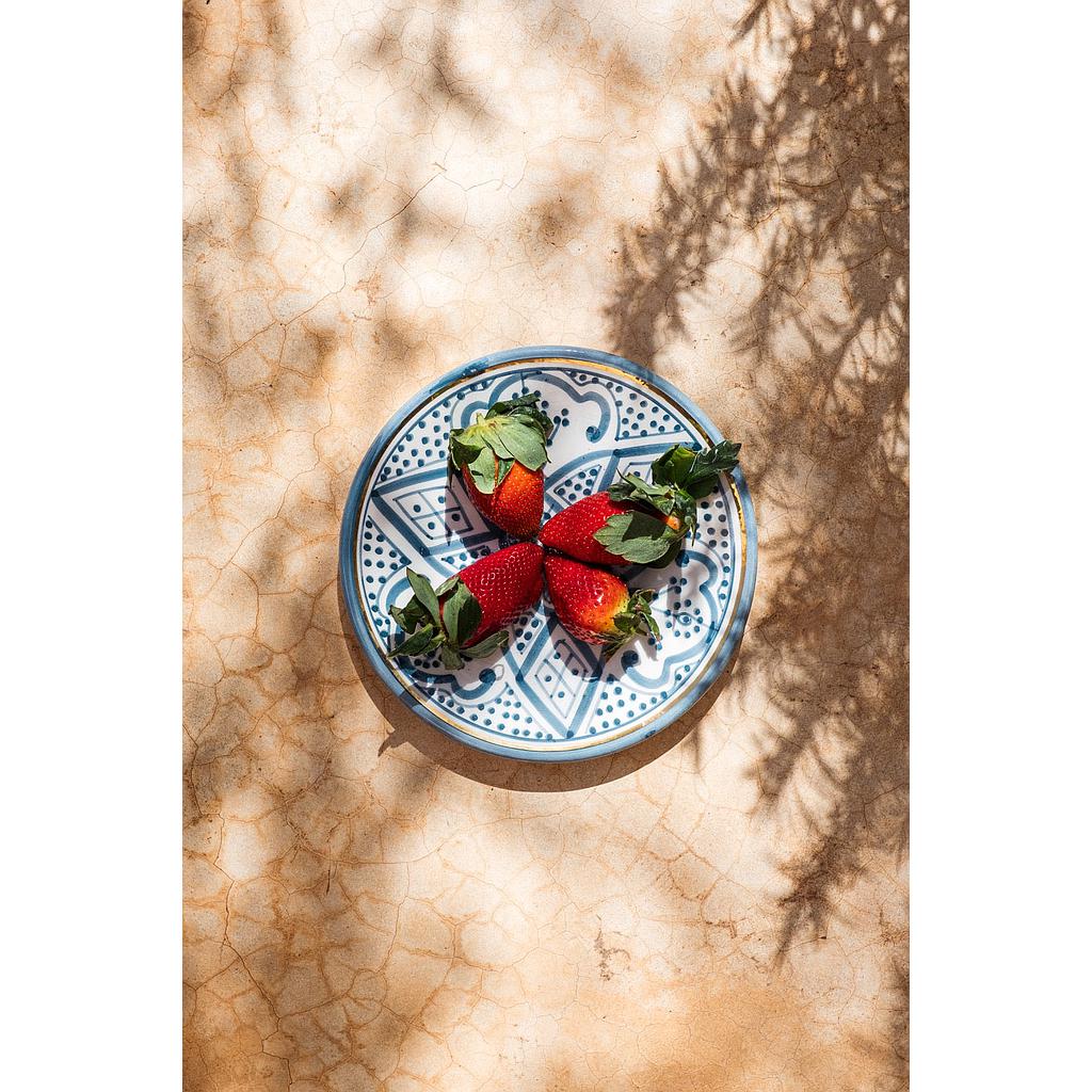 Assiette D20 Zwak bleu stone gold