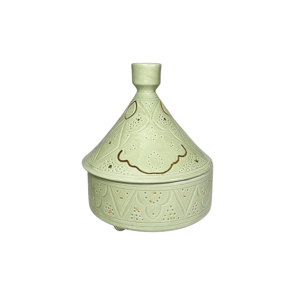 Boîte tajine empreinte mint gold