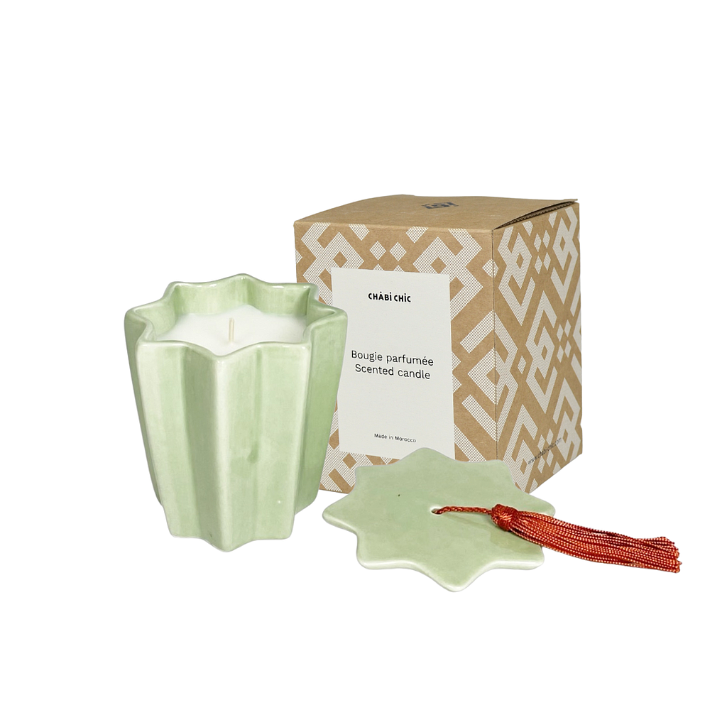 Bougie boite Etoile mint parfumée figuier