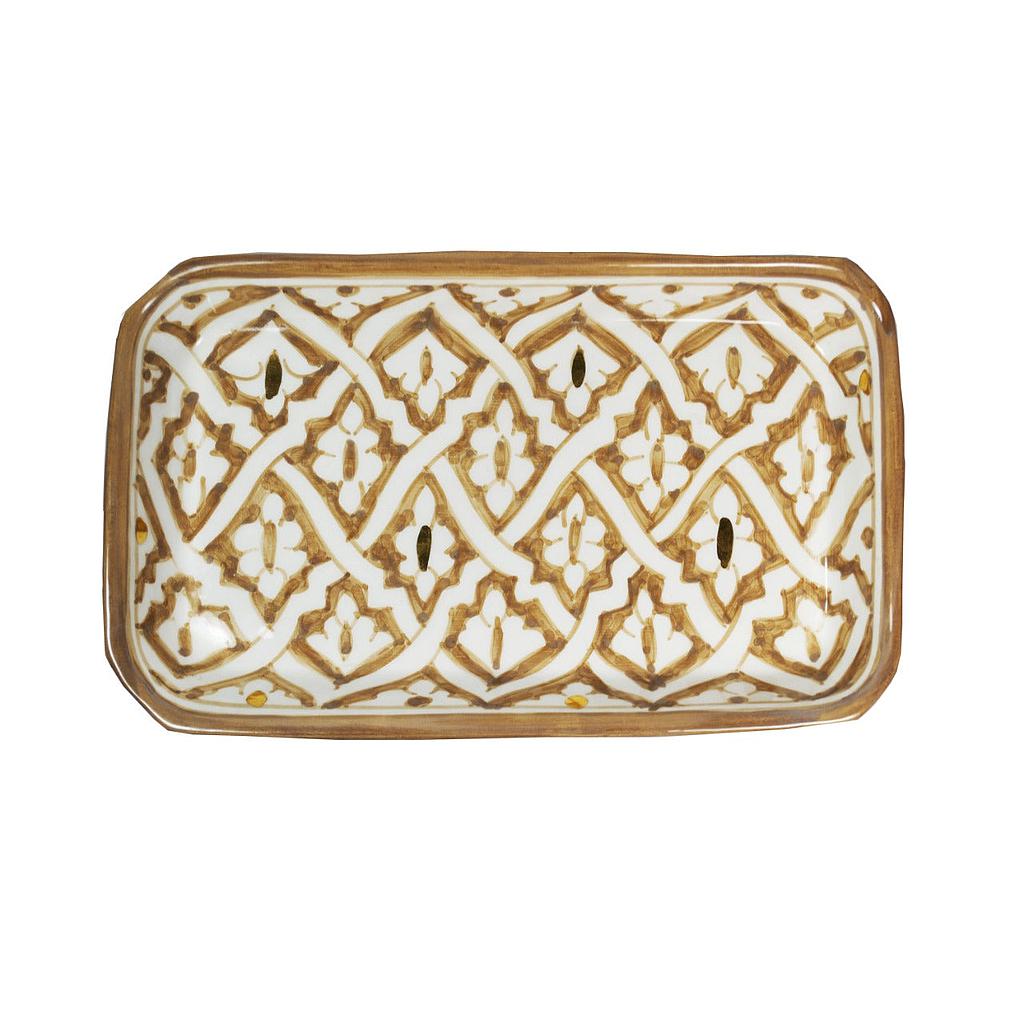 Grand plateau rectangle Fassia sahara gold