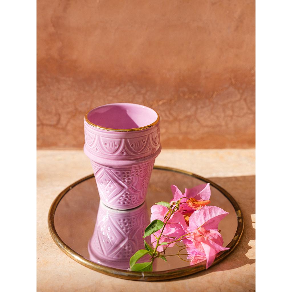 Grande tasse beldi Empreinte lilas gold