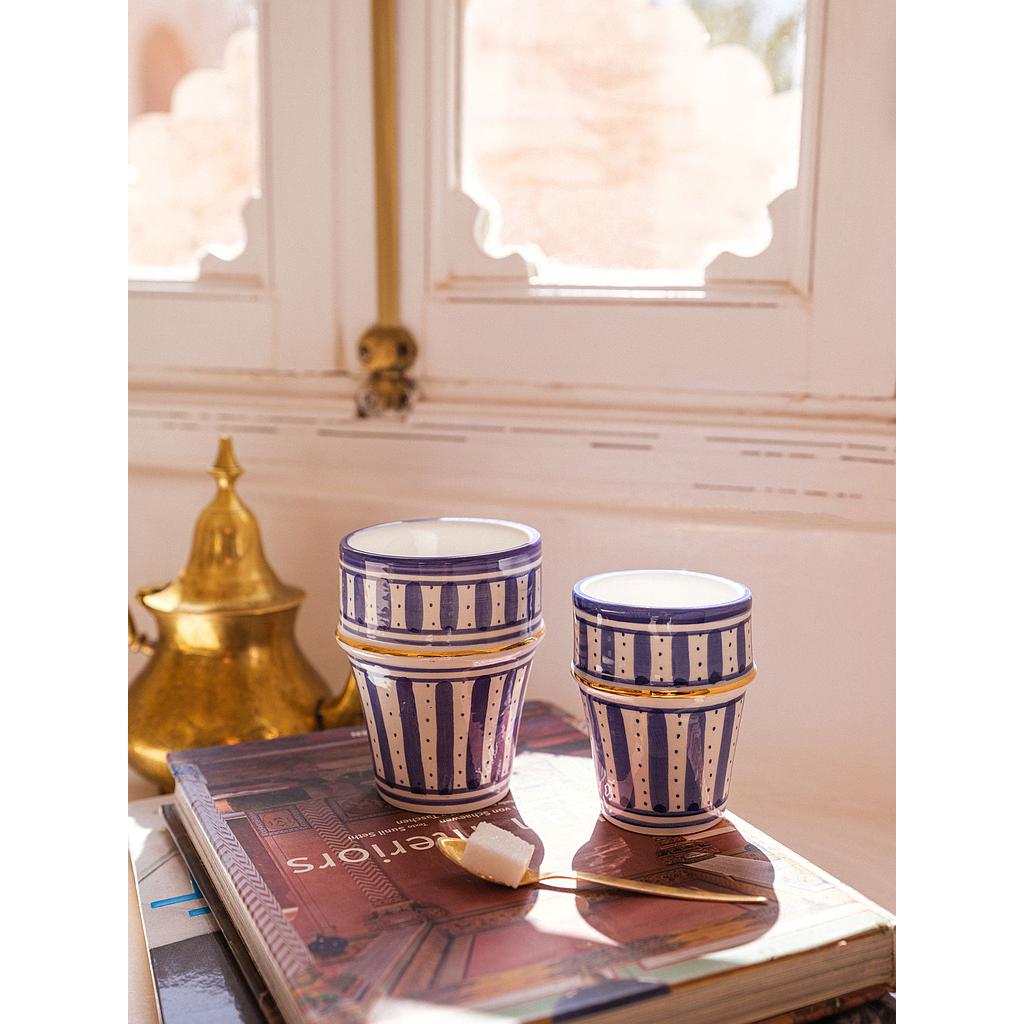 Grande tasse beldi Sunflower bleu majorelle gold