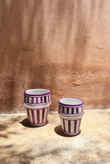 Grande tasse beldi Sunflower lilas gold