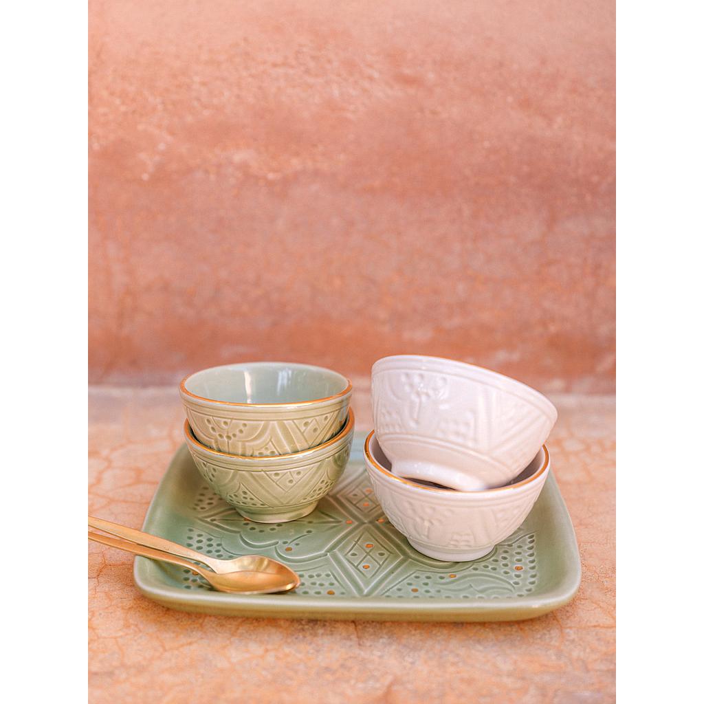 Petit plateau Empreinte mint gold