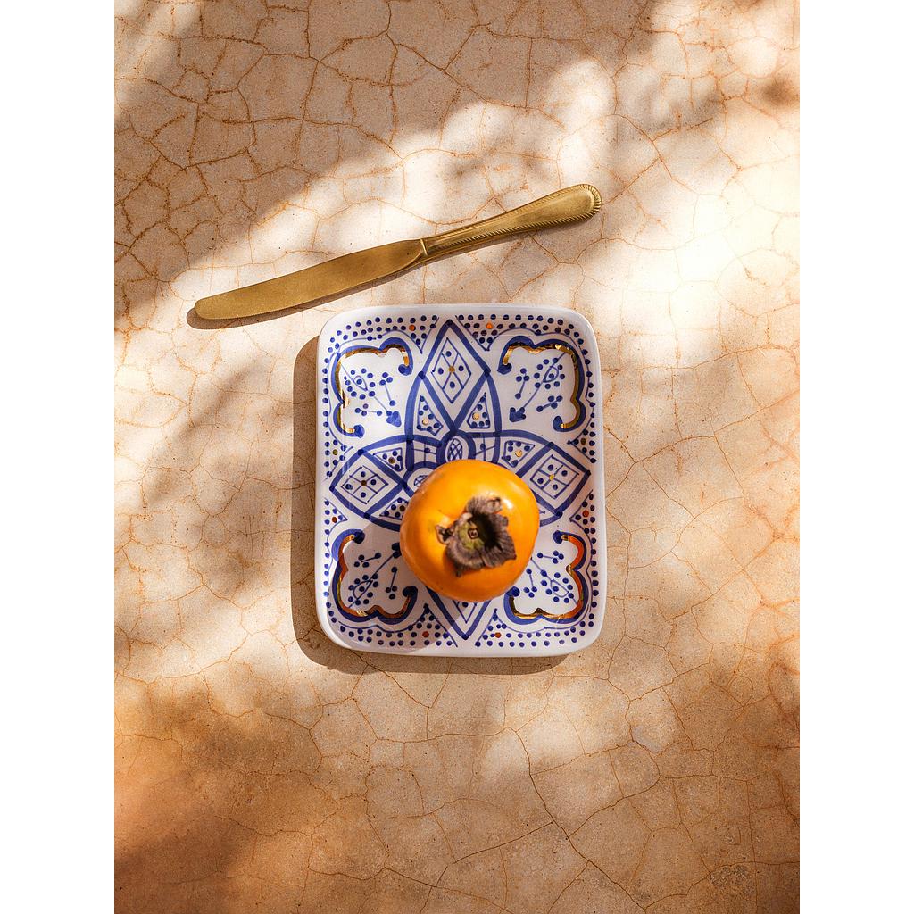 Petit plateau zwak bleu majorelle gold