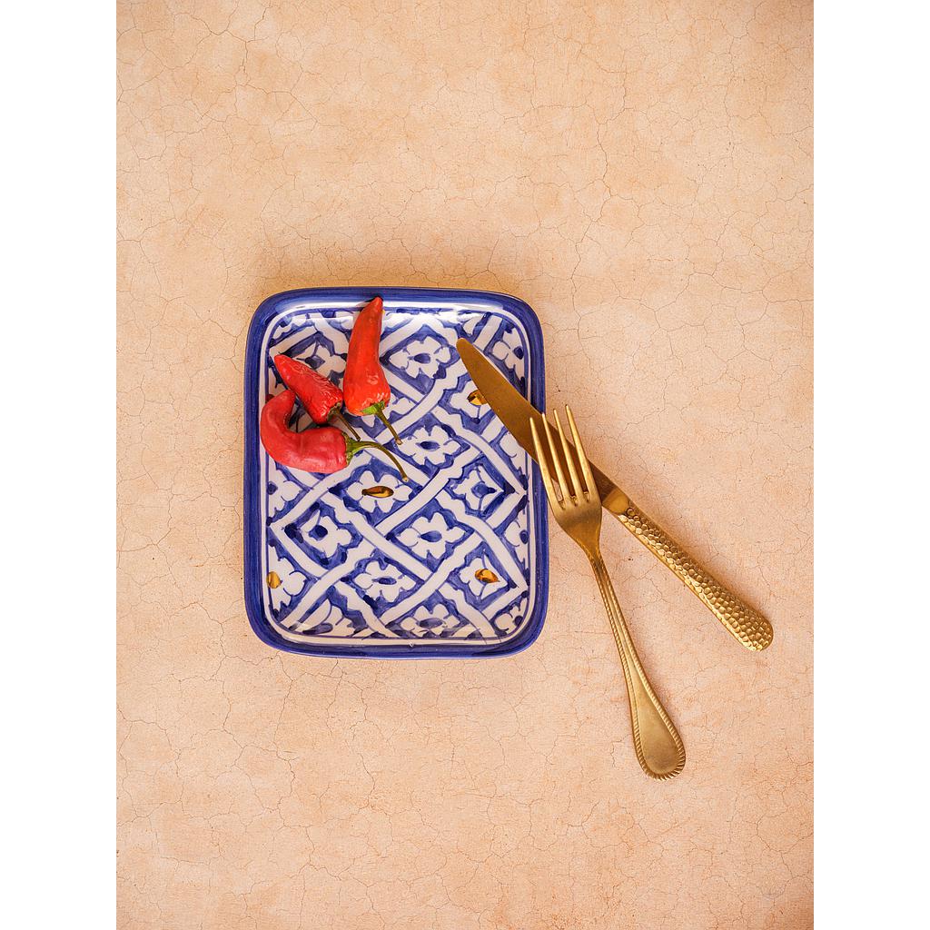Petit plateau Fassia bleu majorelle gold