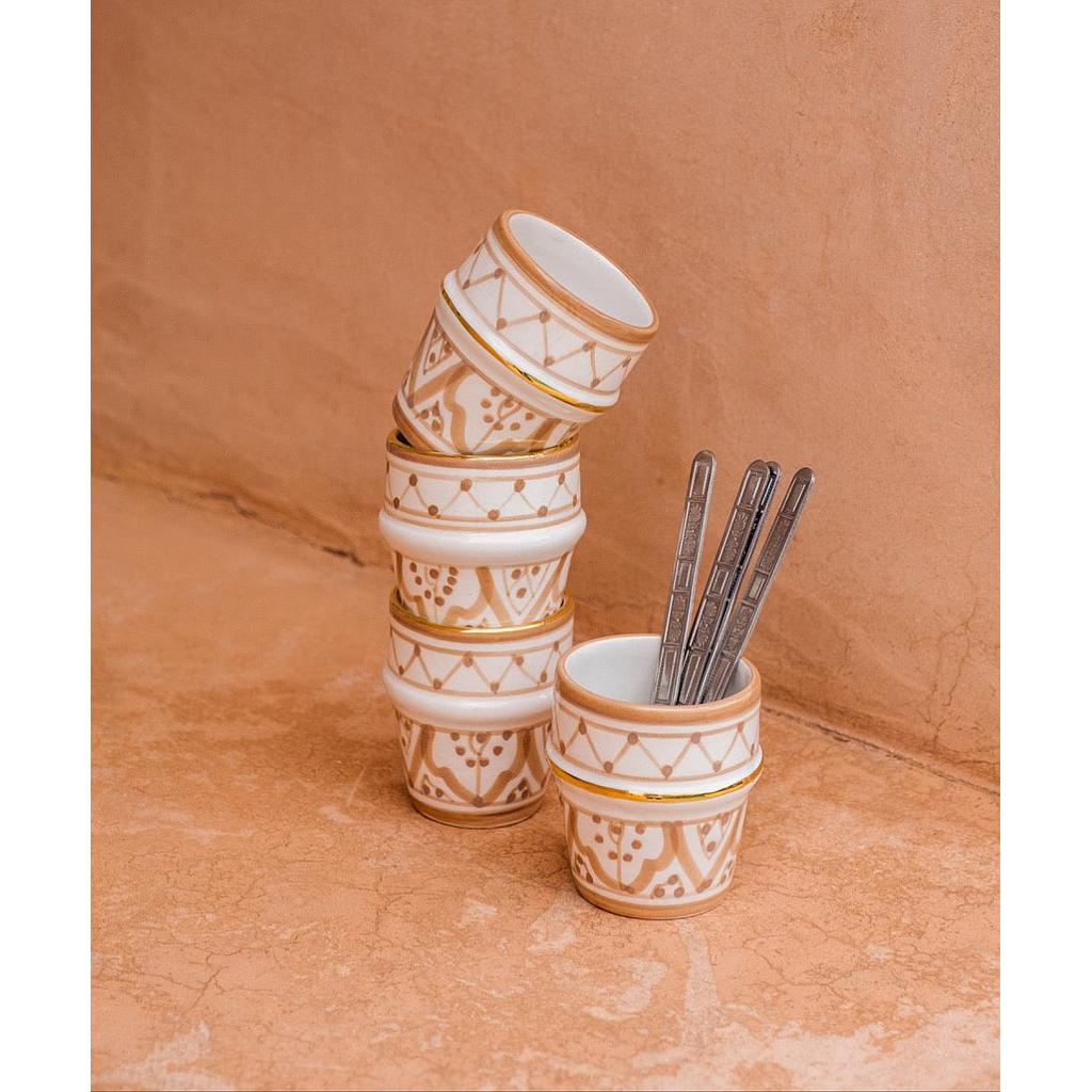 2 Petites tasses à café Zwak sahara gold