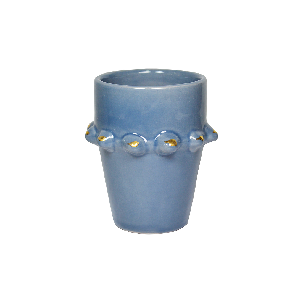 Moyenne tasse beldi tazza bleu stone gold