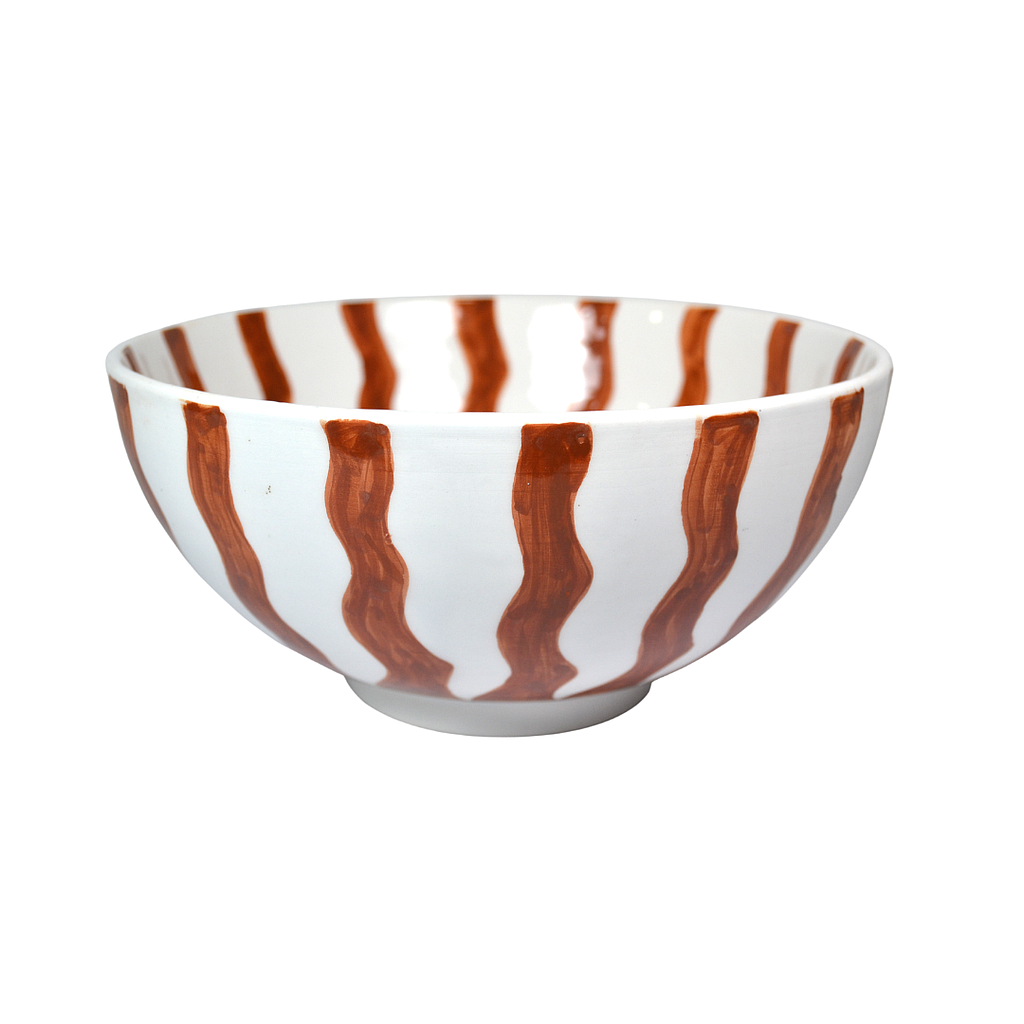 Petit bol rond Vague marsala gold