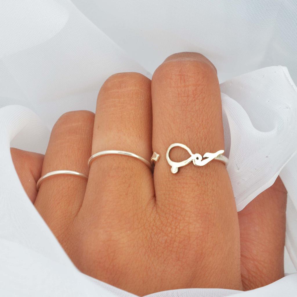 BAGUE " AMOUR " EN ARGENT