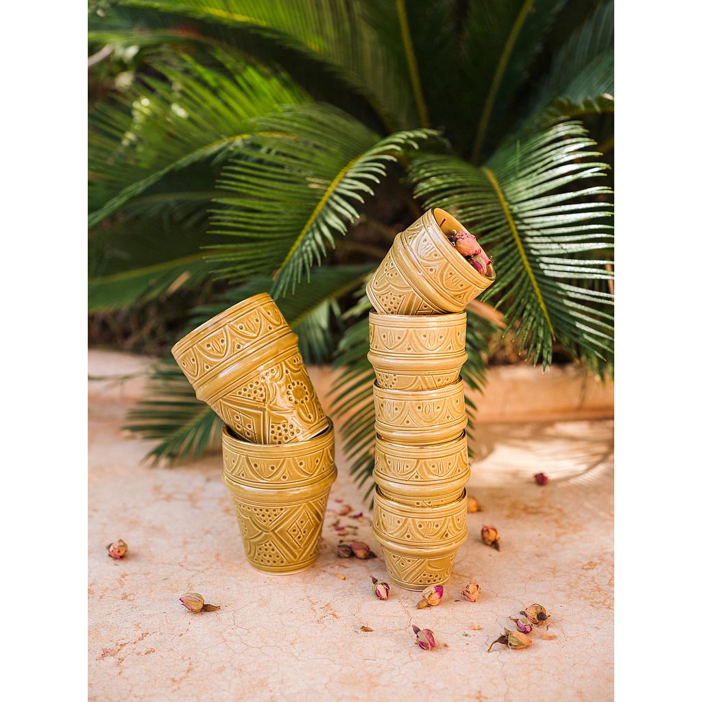 Moyenne tasse beldi Empreinte kaki gold