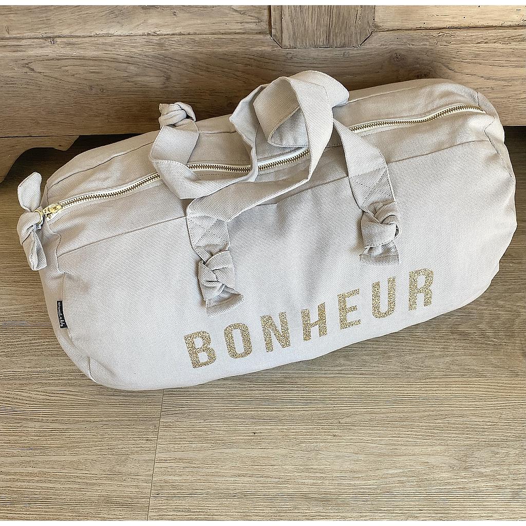 Sac Polochon - Mastic  - BONHEUR
