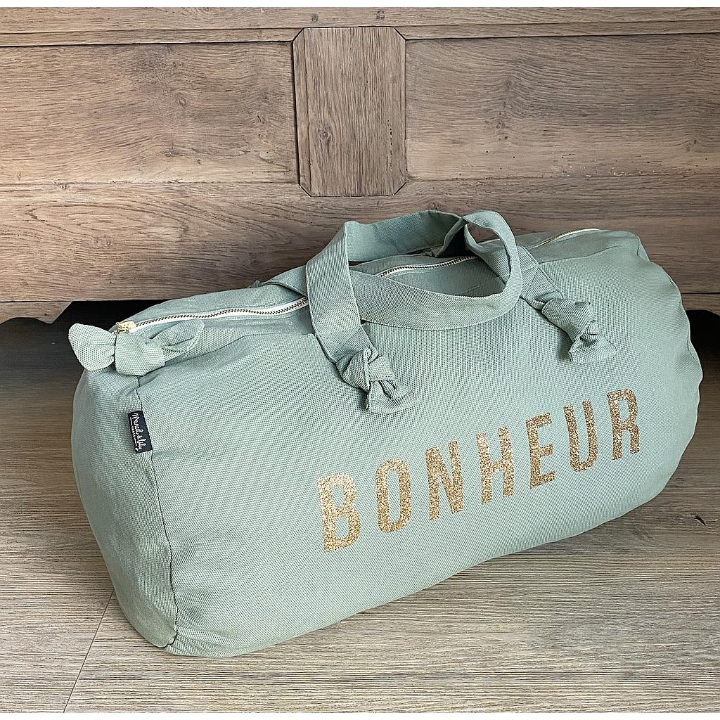 Sac Polochon - Sauge - BONHEUR