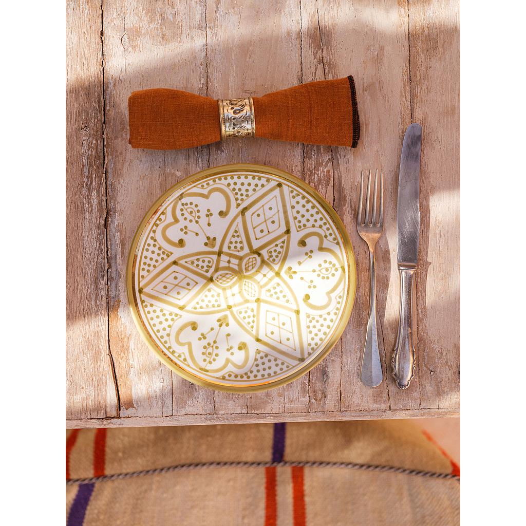 Assiette Zwak kaki gold