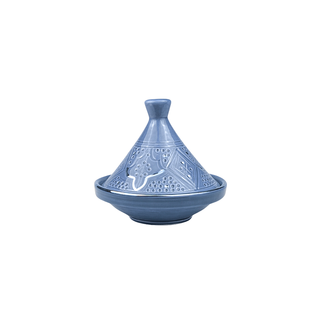 Tajine empreinte bleu stone gold