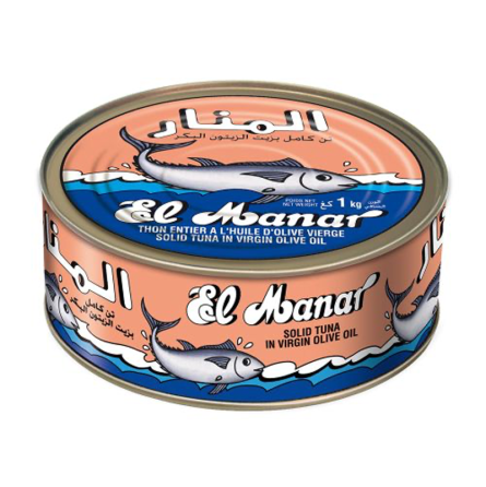 Thon entier à l'huile d'olive 700 gr (El Manar)