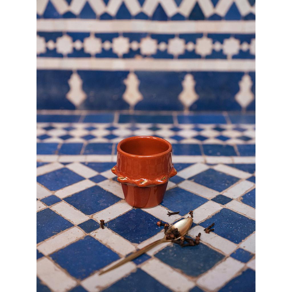 Petite tasse à café tazza marsala gold