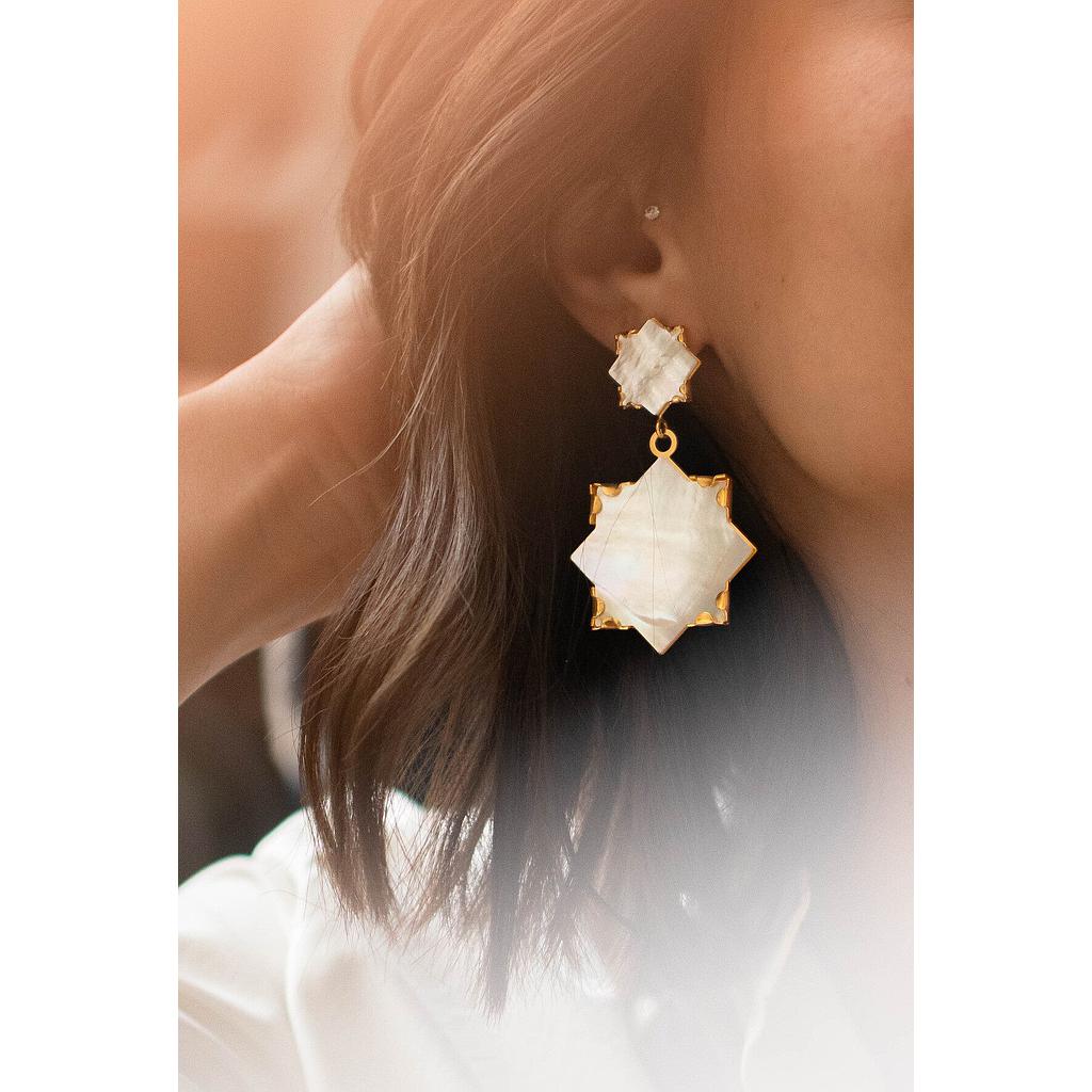 Maxi boucles Etoile de nacre