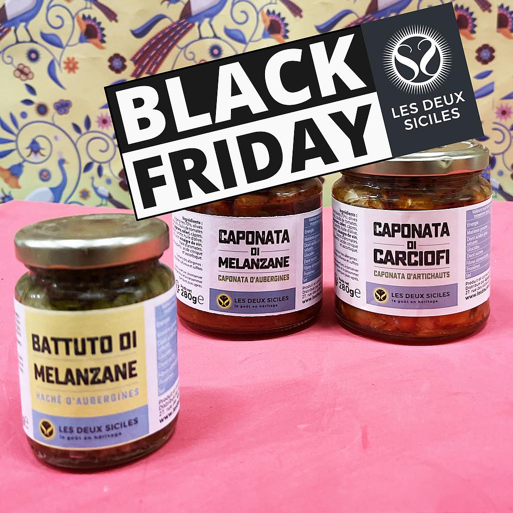 Lot de 2 caponate et une Bruschetta Méditerranea