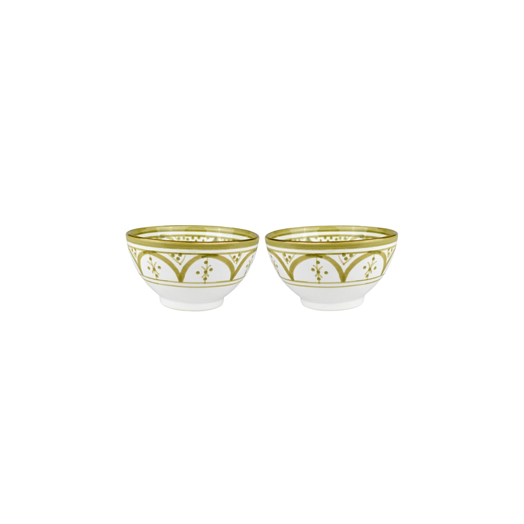 2 Mini bols Zwak kaki gold