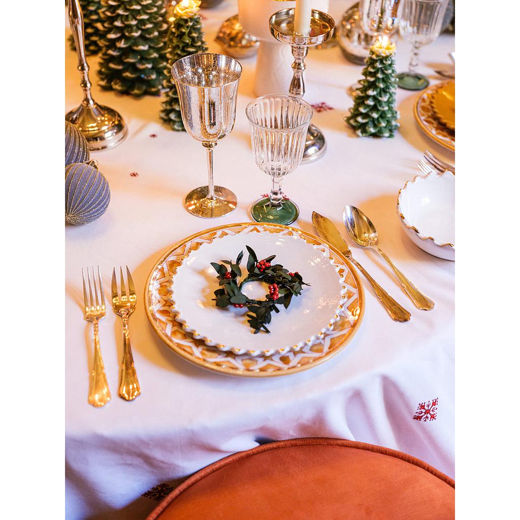 Assiette Tazza blanc gold