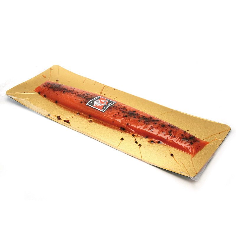 Coeur de filet de saumon fumé d'Écosse mariné citron menthe - 400g