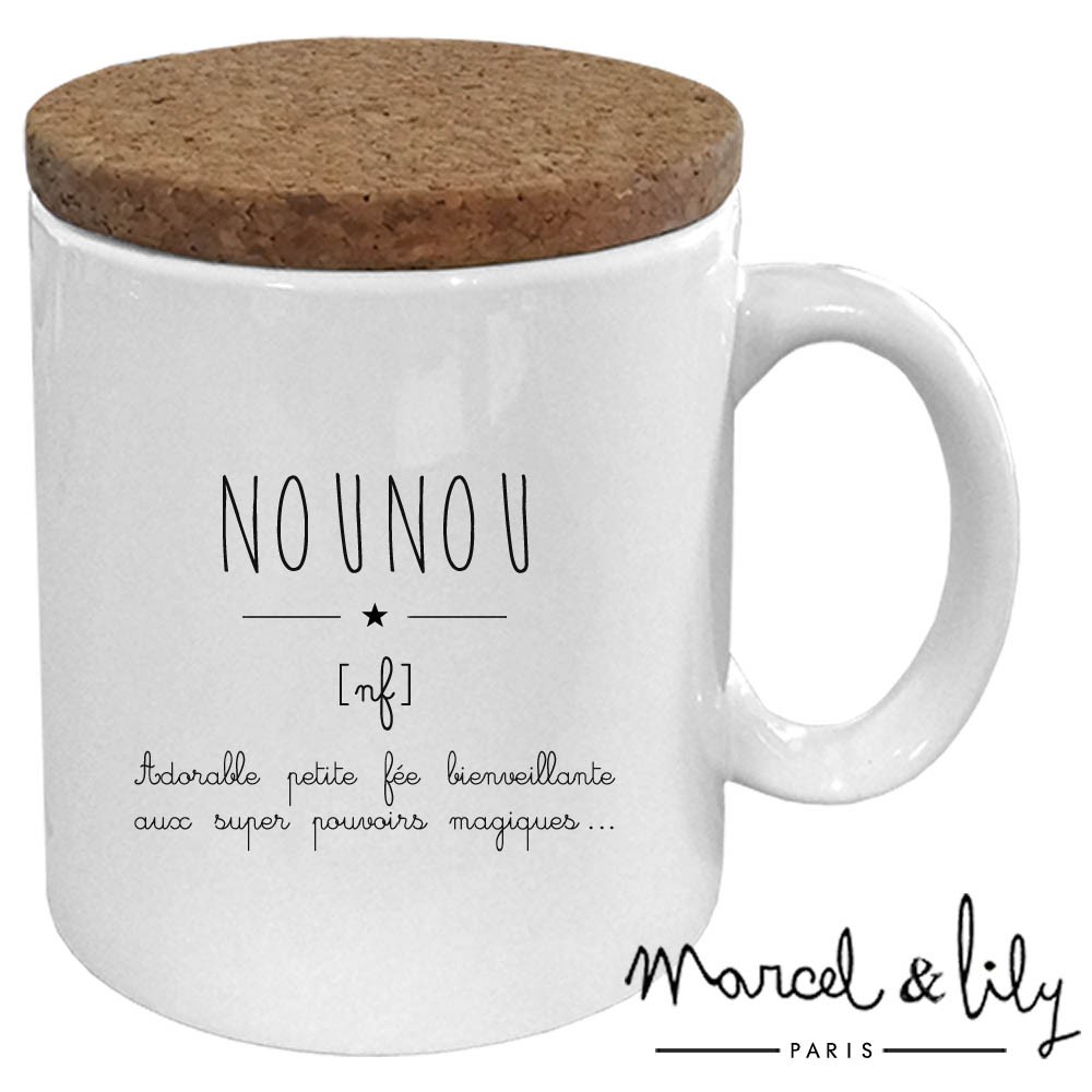 Mug avec son couvercle en liège Nounou