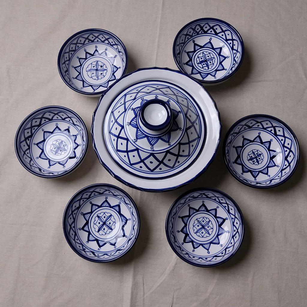 SERVICE A SOUPE 8 PCS POUR 6 PRS CHAABEN