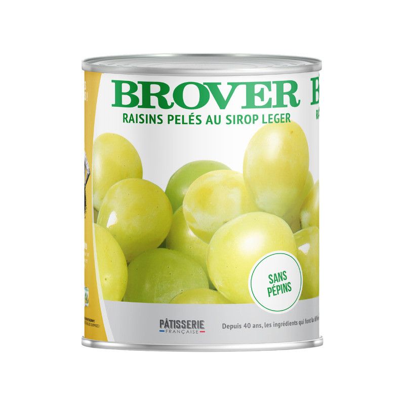 Raisin blanc pelé au sirop léger - 460g