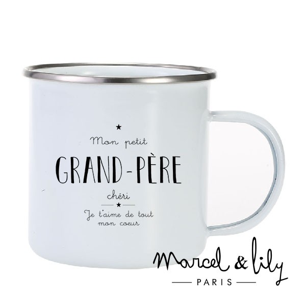 Tasse émaillée Grand-Père chéri