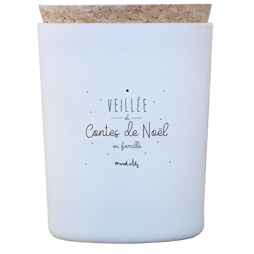 Bougie  Veillée et contes de Noël -Orange-cannelle