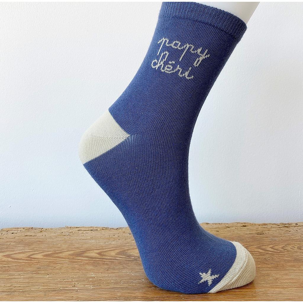 Chaussettes   Papy chéri bleu